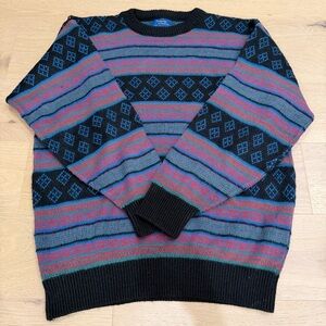 Vintage Cambridge Classic Mervyns Multicolor Patterned Men's Sweater